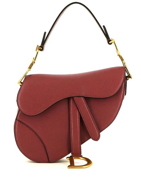 christian dior burgundy saddle bag|pre owned christian dior bags.